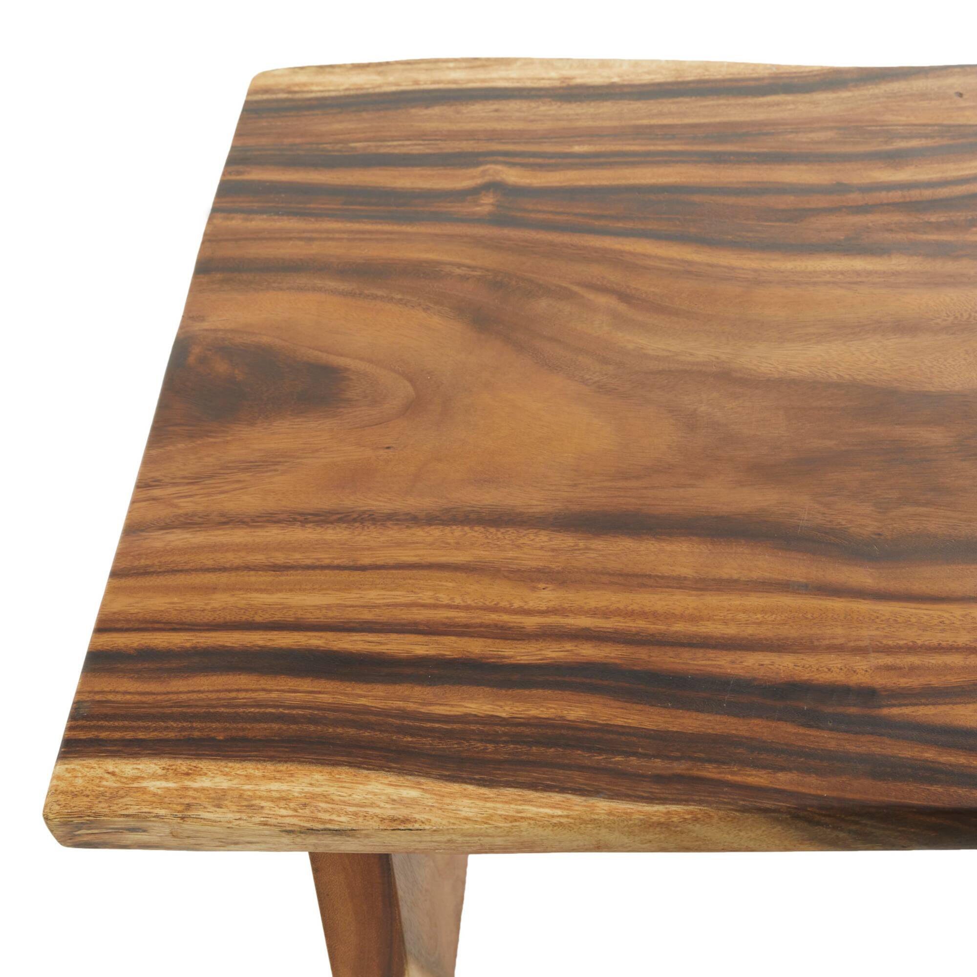 Brown Wood Contemporary Coffee Table, 16" x 40" x 24"